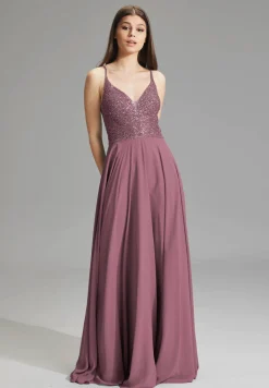 Abendkleid aus Materialmix