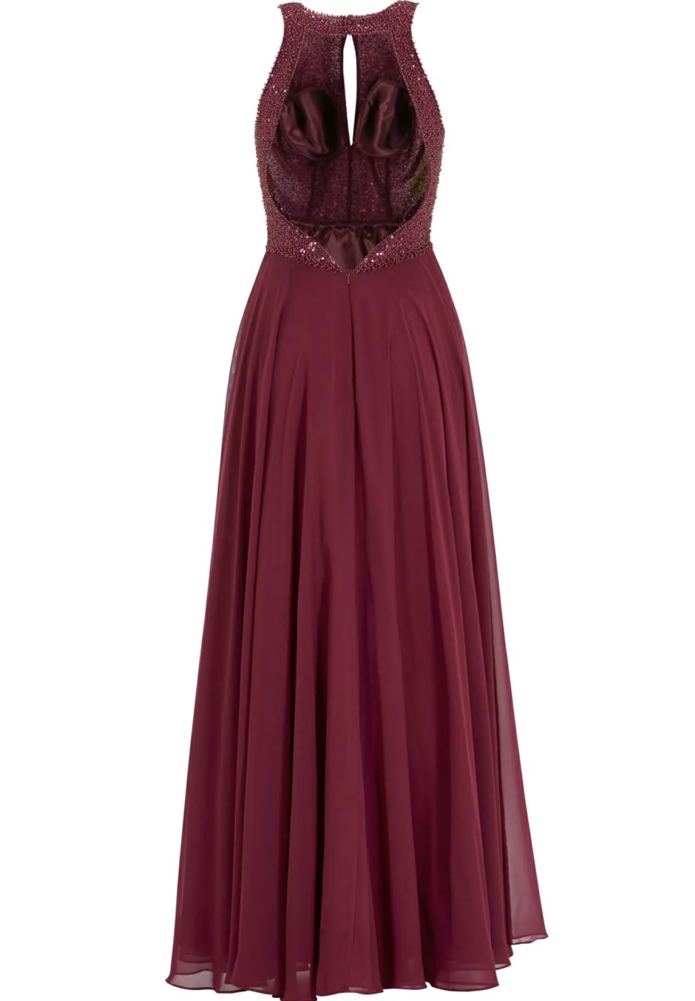 Abendkleid mit Stickerei und Cut-Out