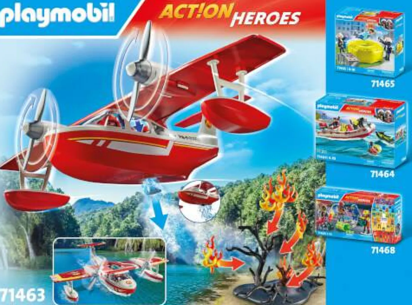 Action Heroes "Feuerwehrflugzeug mit Löschfunktion"