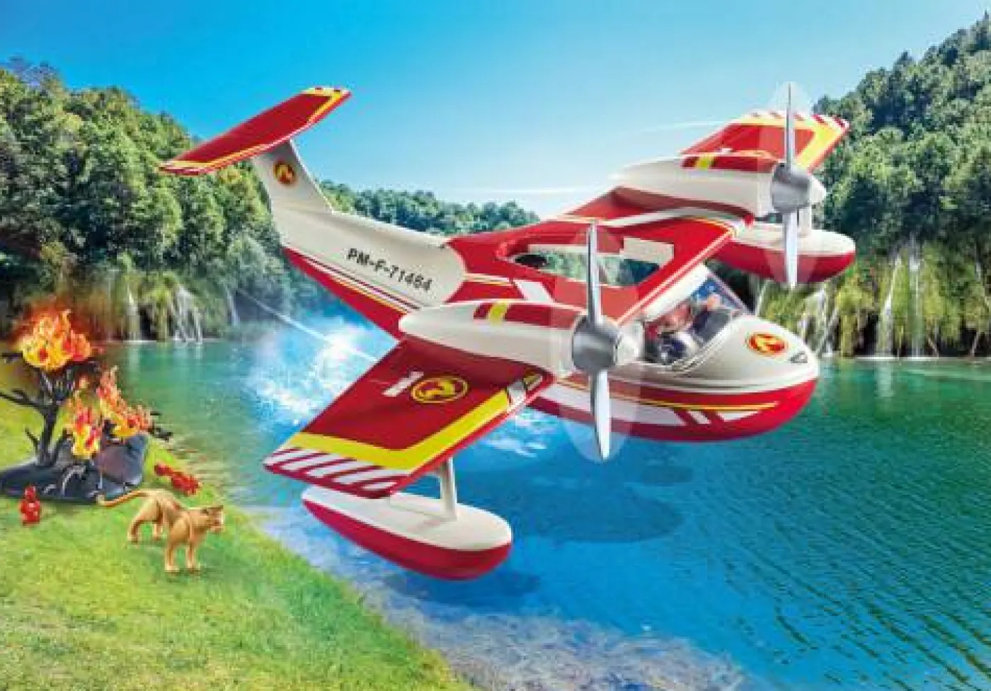 Action Heroes "Feuerwehrflugzeug mit Löschfunktion"