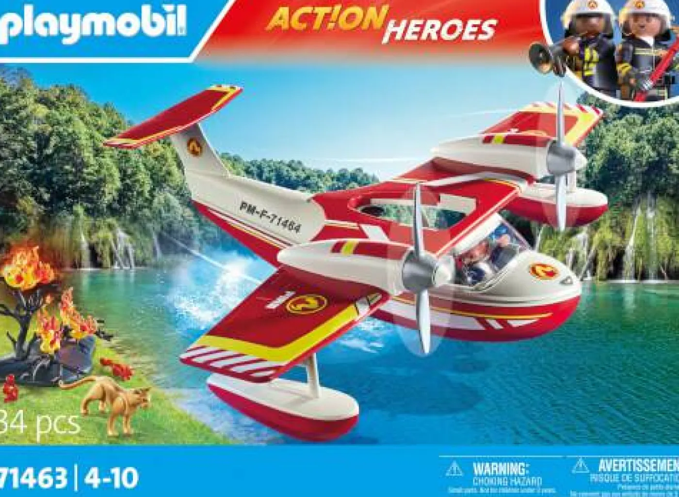 Action Heroes "Feuerwehrflugzeug mit Löschfunktion"