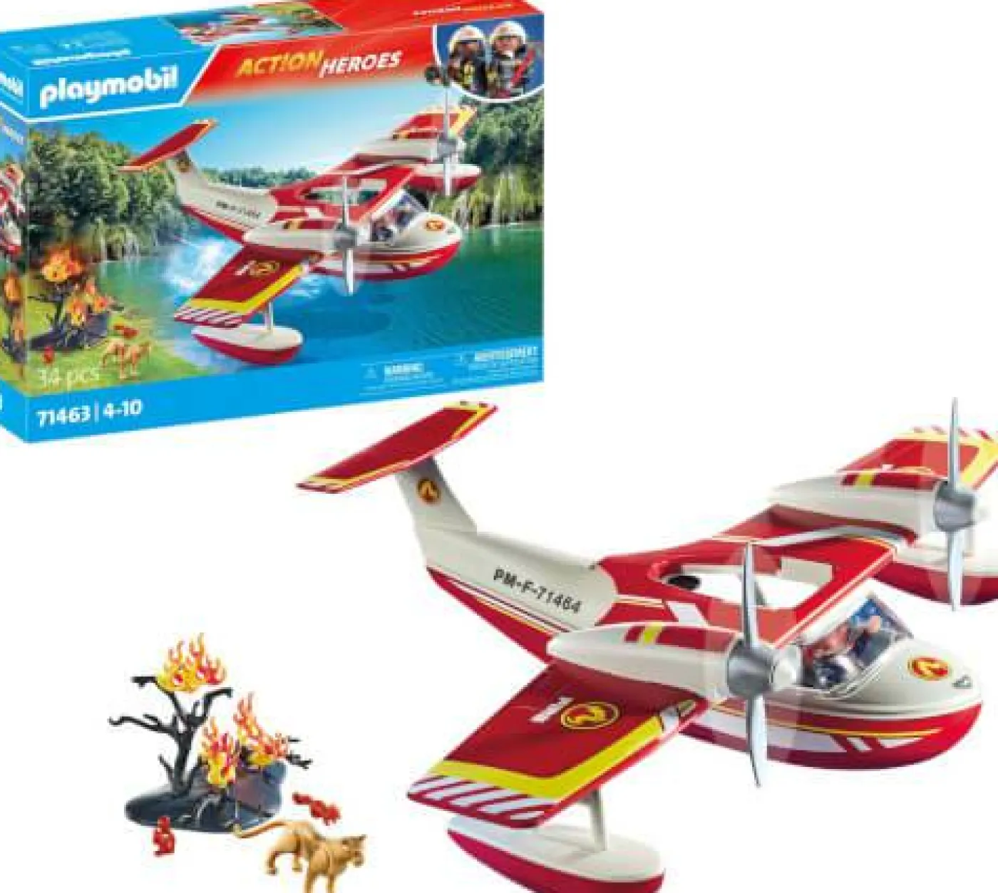 Action Heroes "Feuerwehrflugzeug mit Löschfunktion"