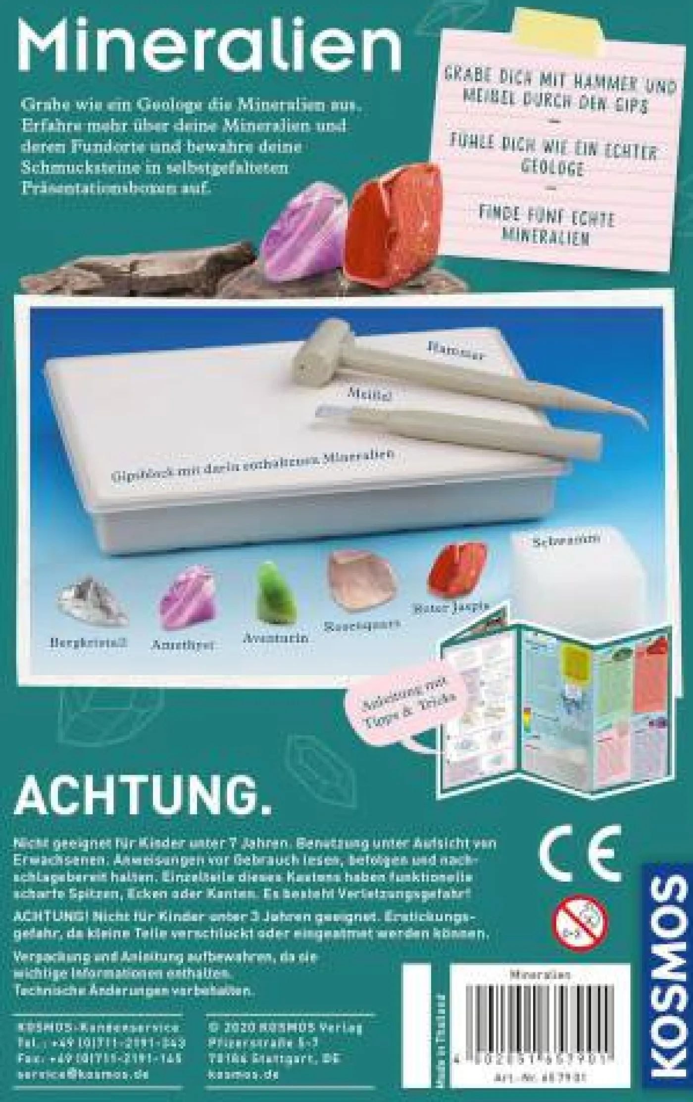Ausgrabungs-Set "Mineralien"