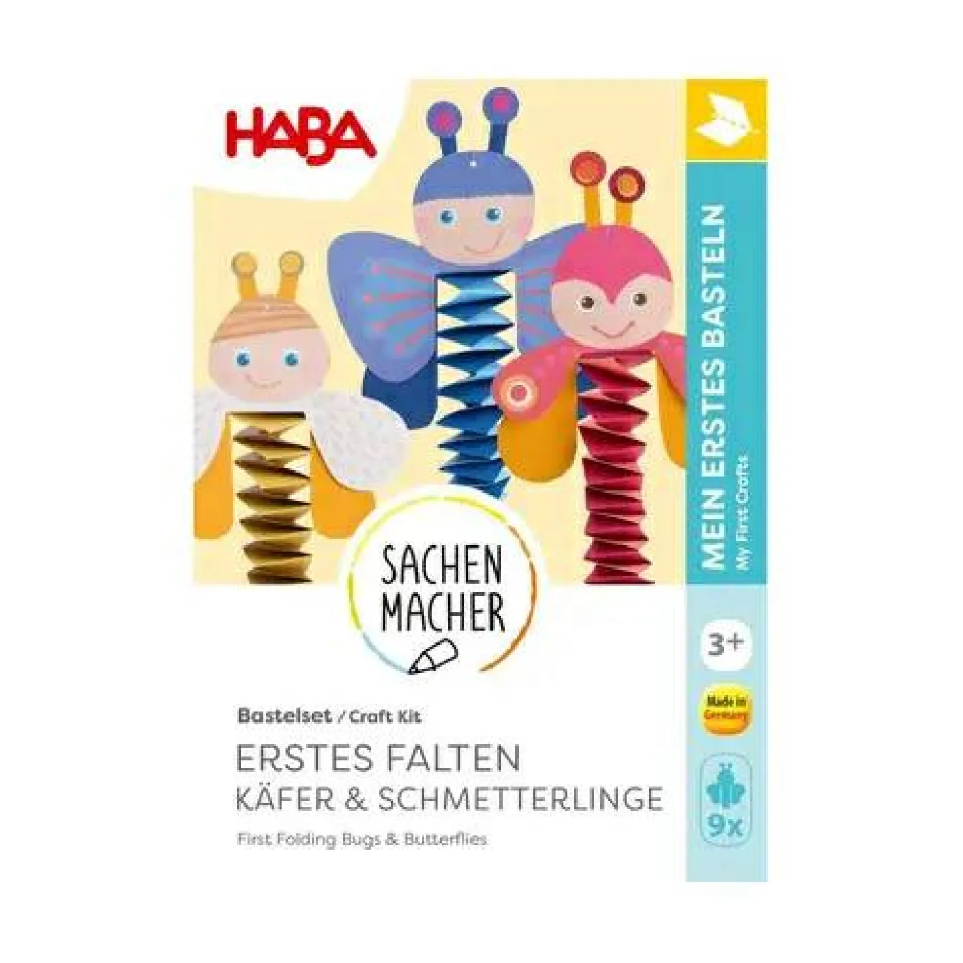 Bastelset "Erstes Falten - Käfer & Schmetterlinge"