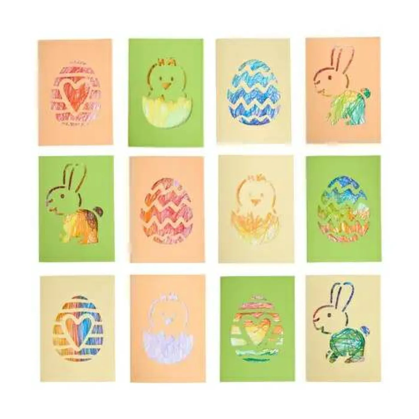 Bastelset "Erstes Malen - Kritzelkarten Ostern"