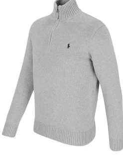 Baumwollpullover mit Reißverschluss