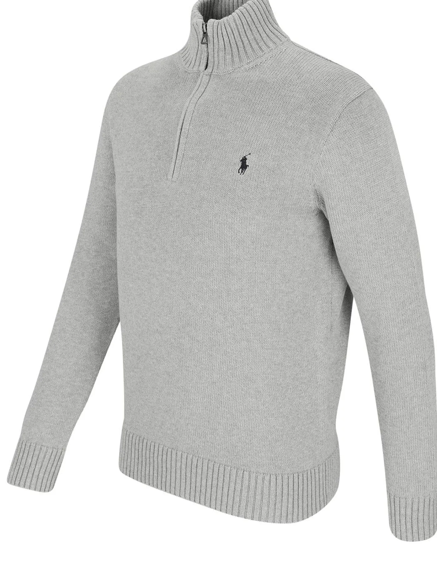 Baumwollpullover mit Reißverschluss