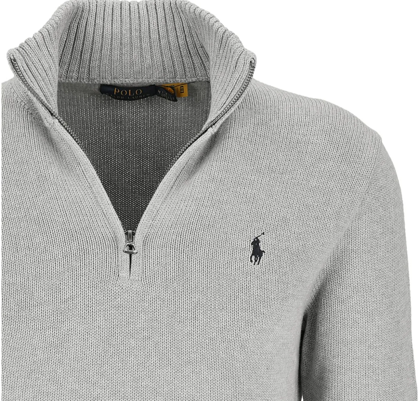 Baumwollpullover mit Reißverschluss