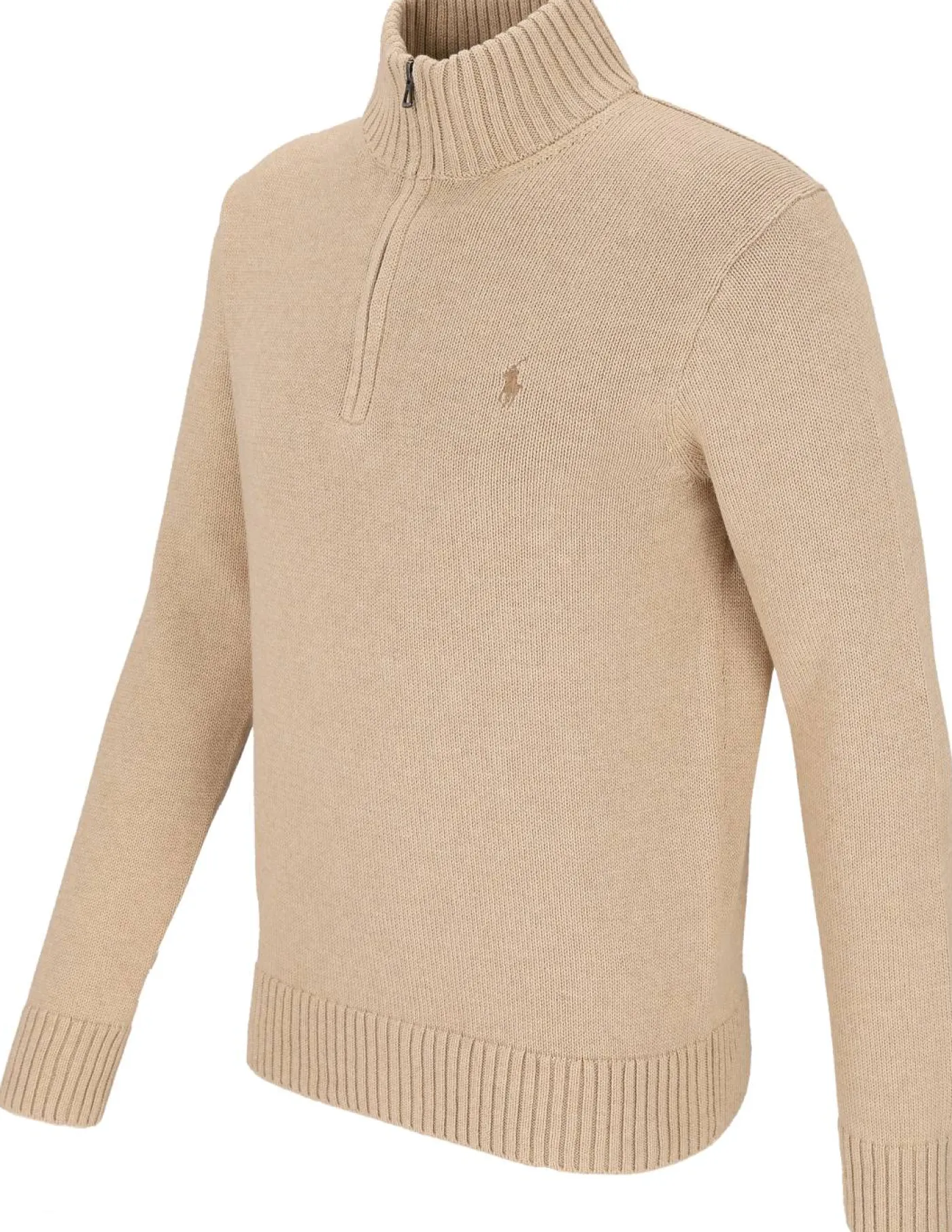 Baumwollpullover mit Reißverschluss
