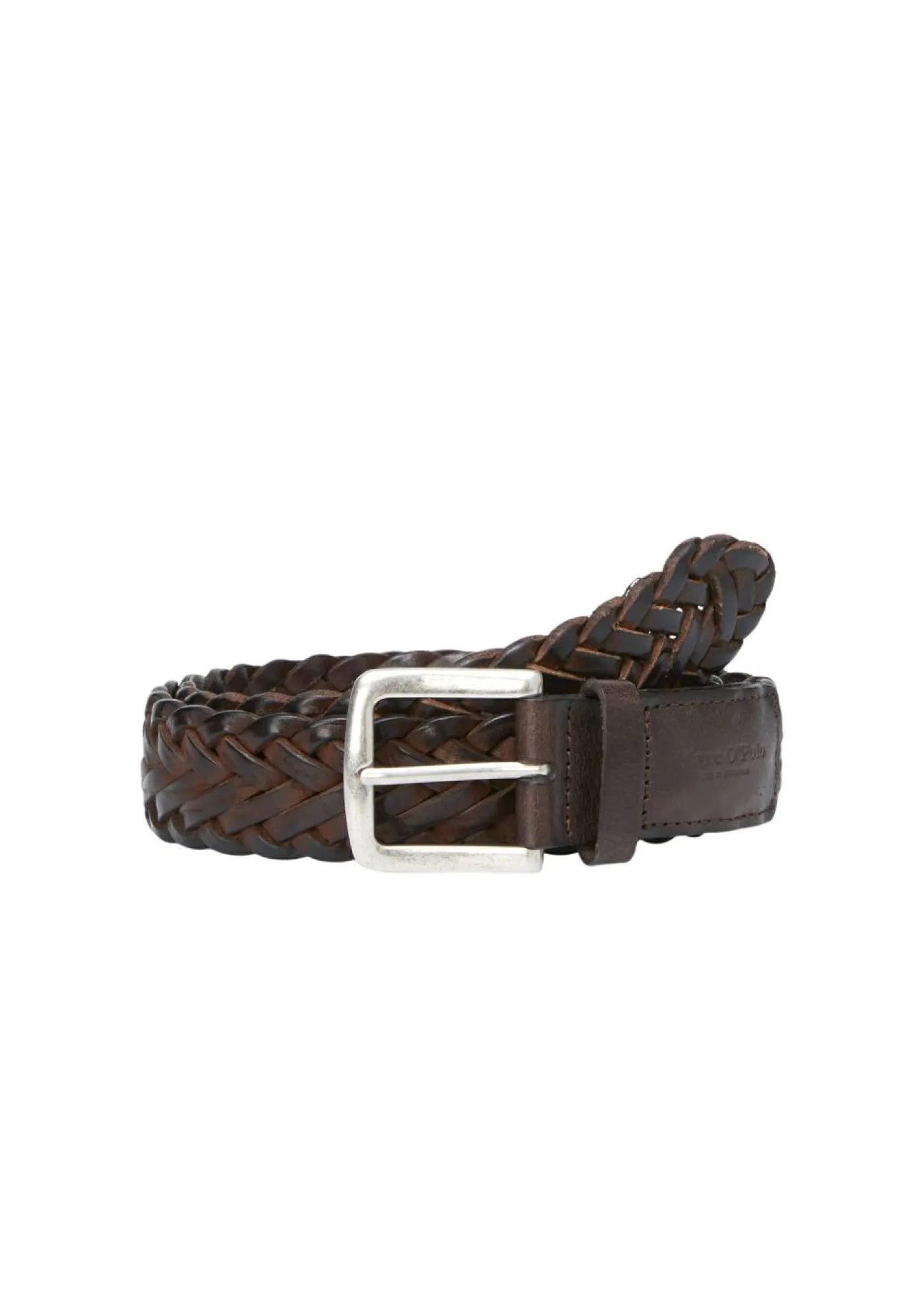 Belt, braided leather, width 3,5 cm