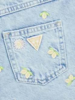 Bestickte Denim-Shorts