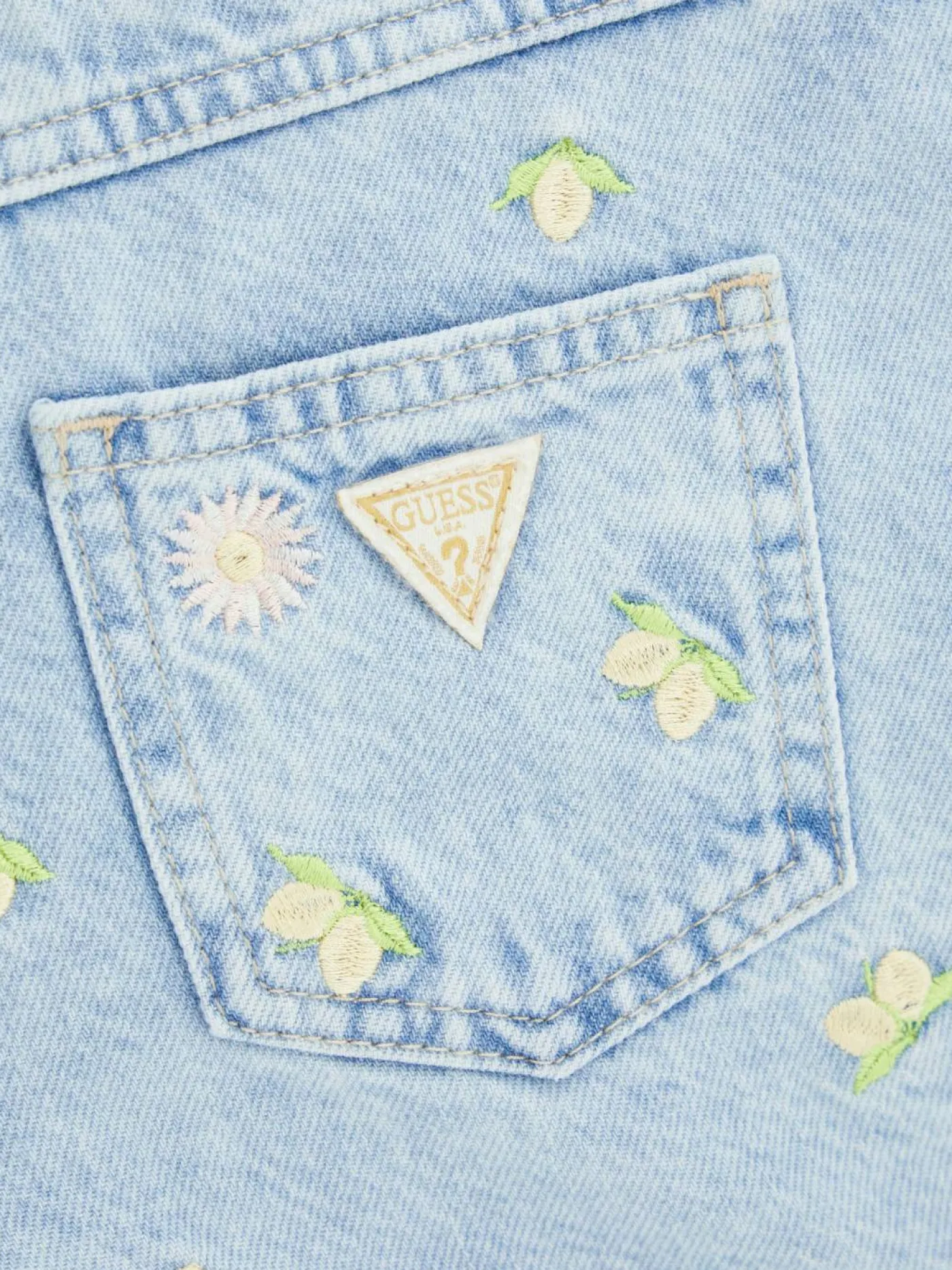 Bestickte Denim-Shorts