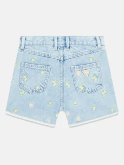 Bestickte Denim-Shorts