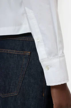 Bio-Baumwoll-Bluse mit Spitzen-Details