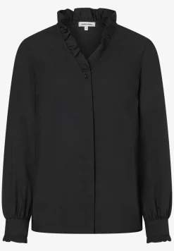 Bluse mit Rüschenkragen
