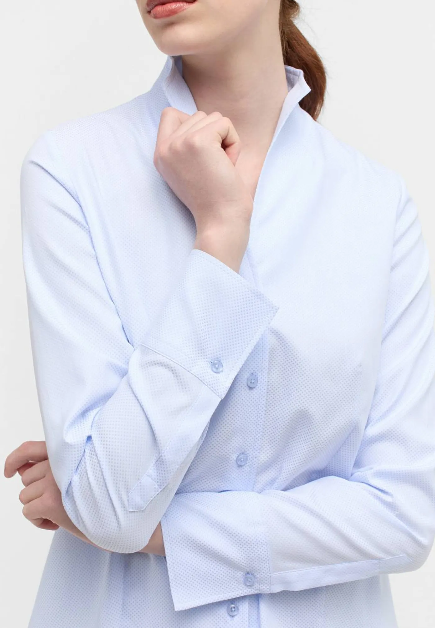Bluse Jacquard Langarm