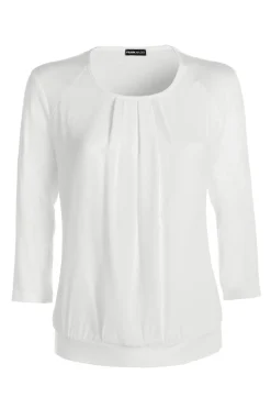 Blusenshirt mit unterlegtem Vorderteil