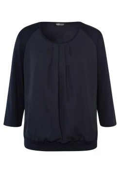 Blusenshirt mit unterlegtem Vorderteil