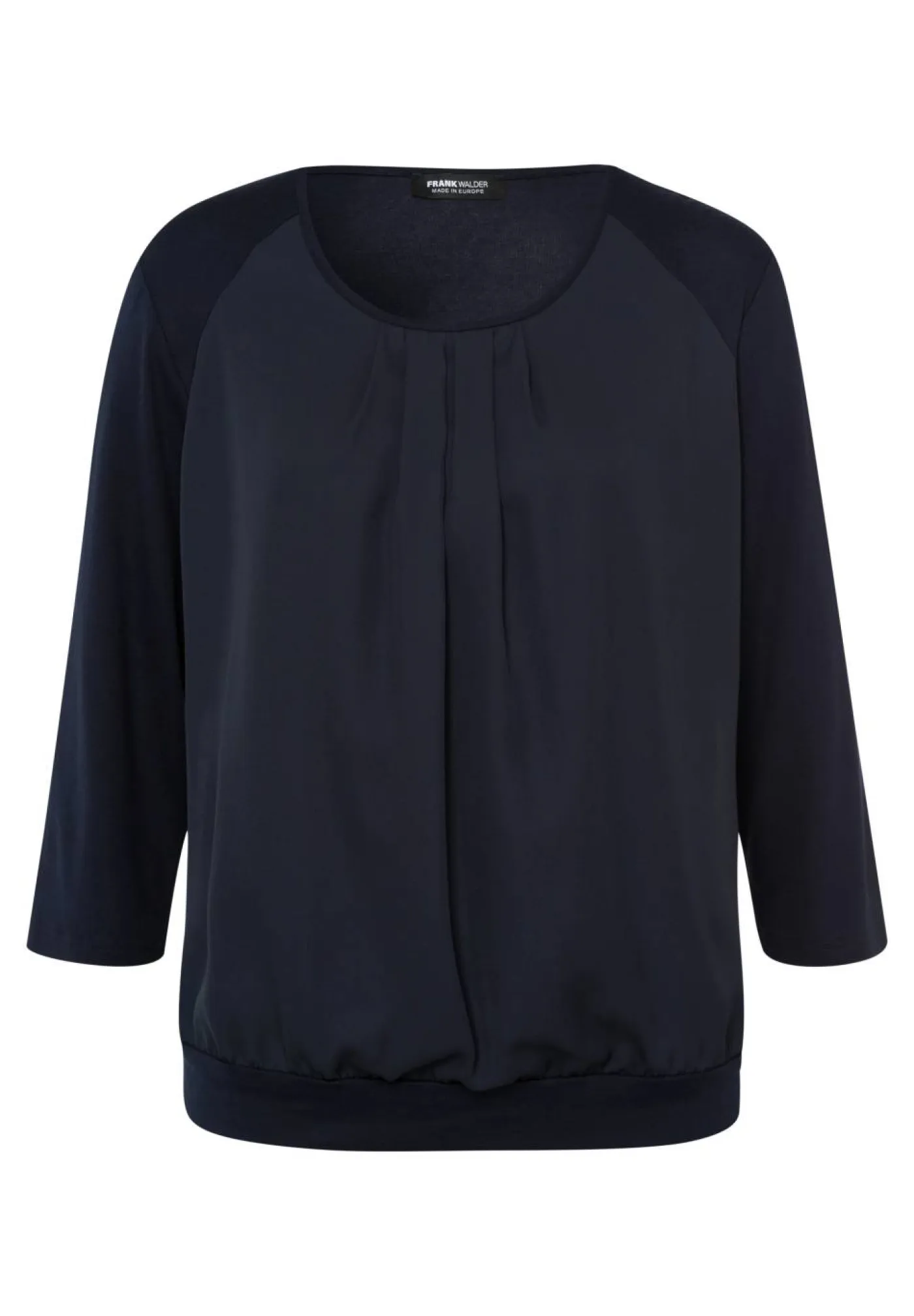 Blusenshirt mit unterlegtem Vorderteil
