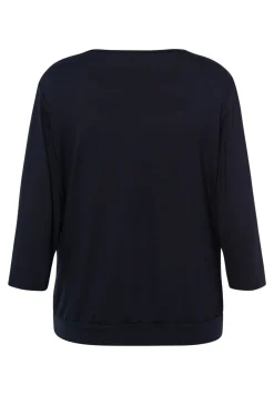 Blusenshirt mit unterlegtem Vorderteil