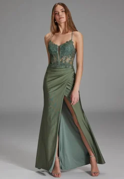 Body-con Kleid mit Spitzenstickerei