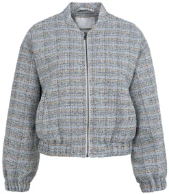 Boucléjacke mit elastischen Bündchen