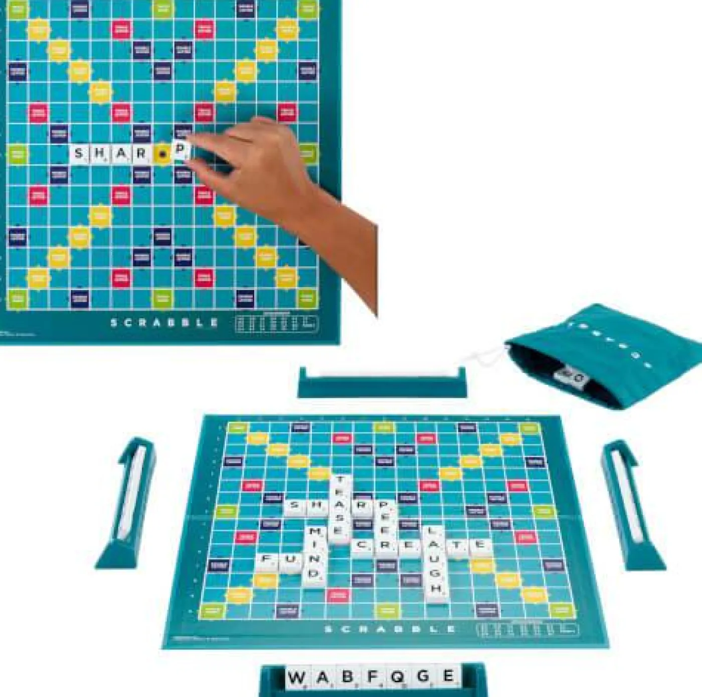 Brettspiel "Scrabble Original", 2-in-1
