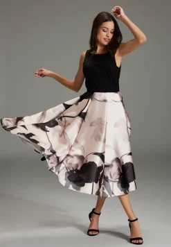 Cocktail Kleid aus bedrucktem Twill