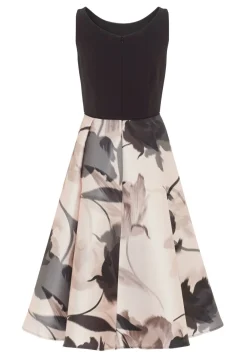 Cocktail Kleid aus bedrucktem Twill