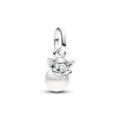 Cupid angel sterling silver mini dangle