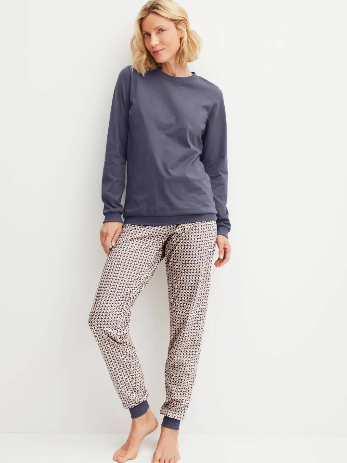 DAMEN Pyjama mit B#ndchen