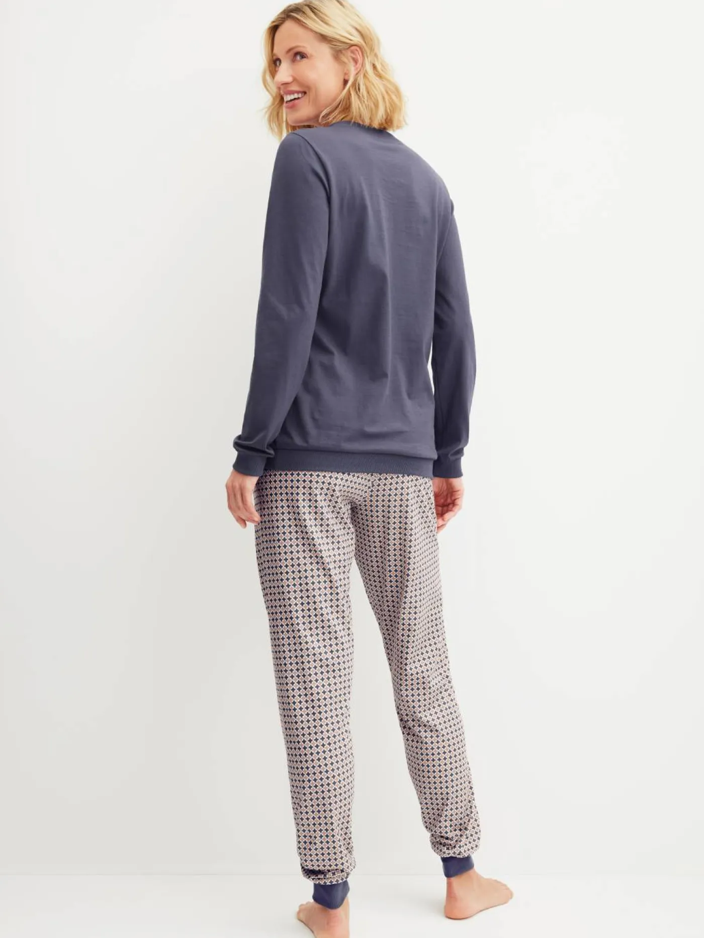 DAMEN Pyjama mit B#ndchen