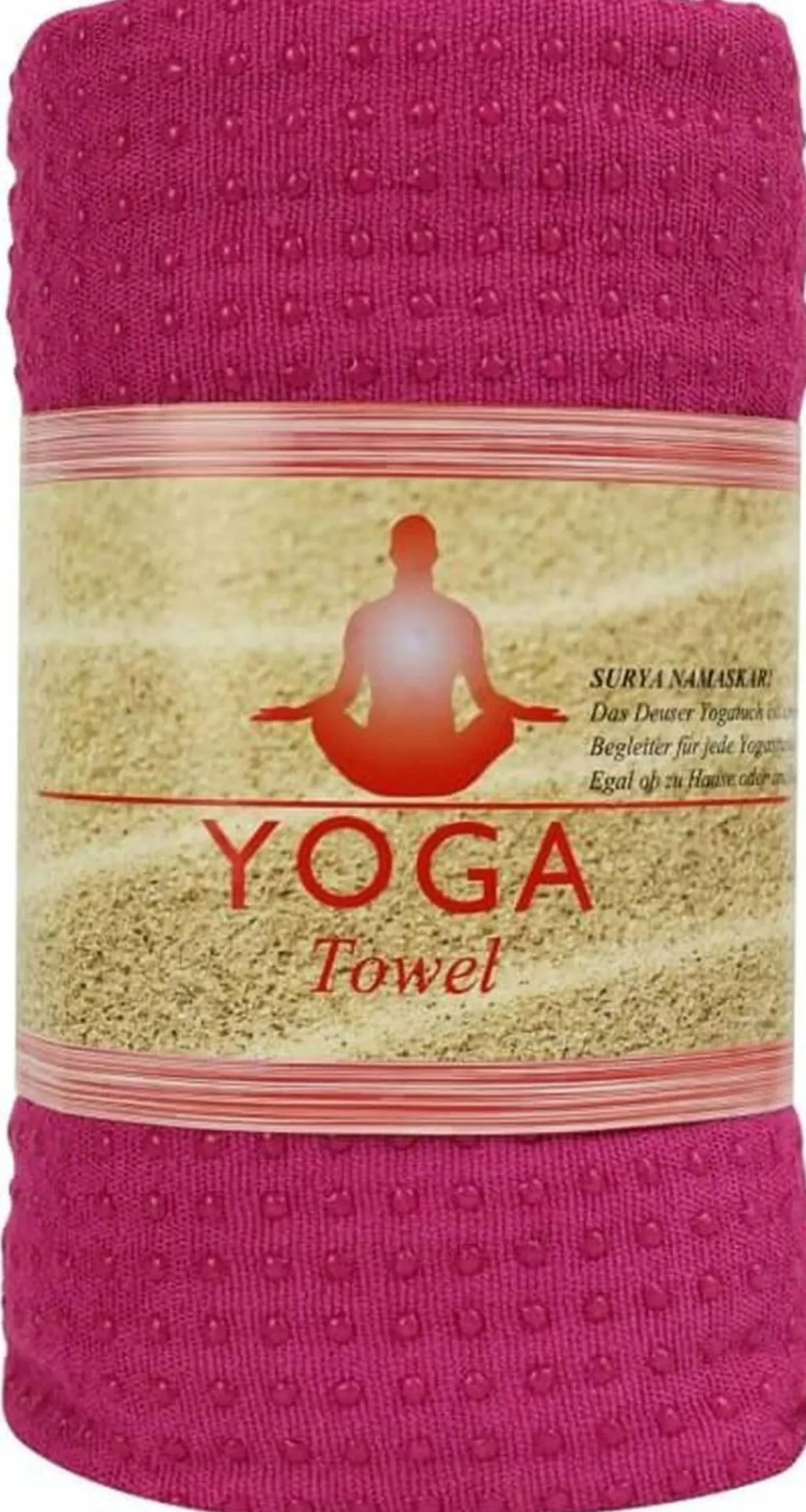 DEUSER Yogatuch mit Antirutsch rosé/pink
