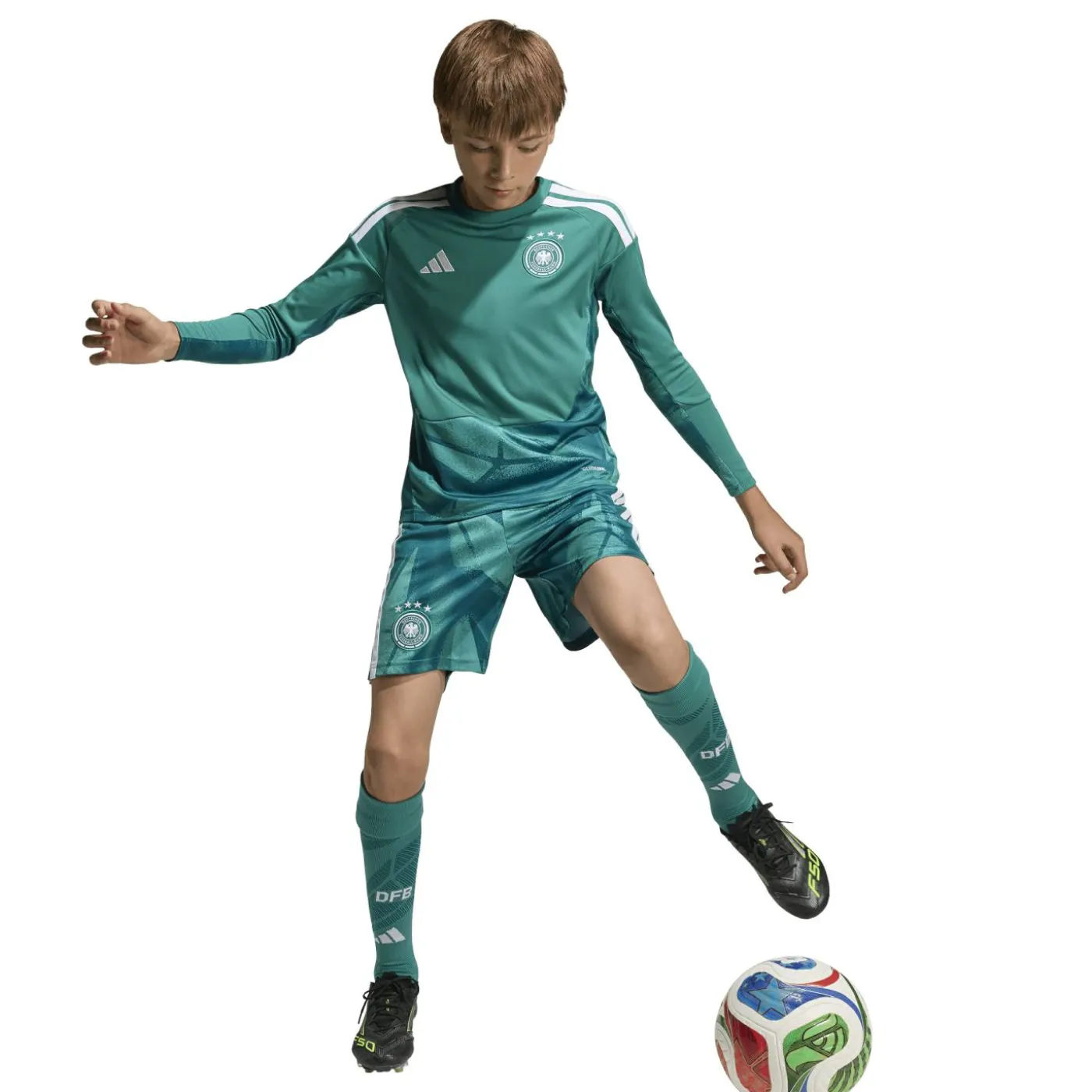 Deutschland 26 Langärmeliges Torwart-Heimtrikot Kids