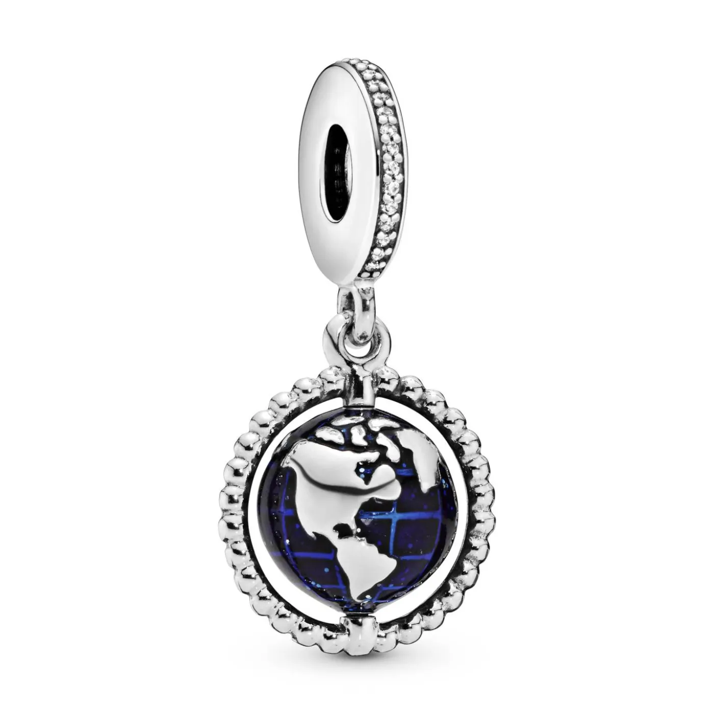Drehender Globus Charm-Anhänger