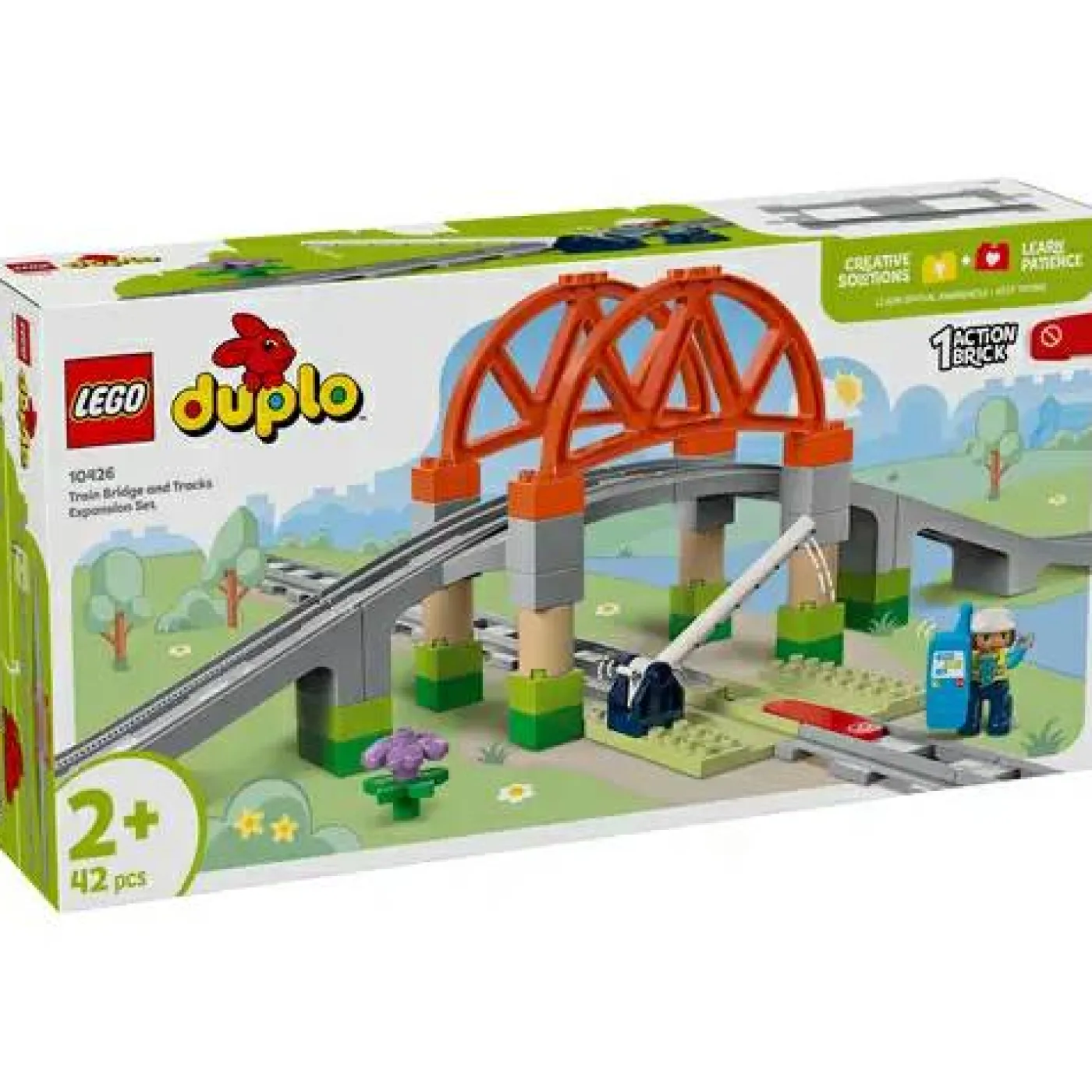Duplo "Eisenbahnbrücke und Schienen", 10426