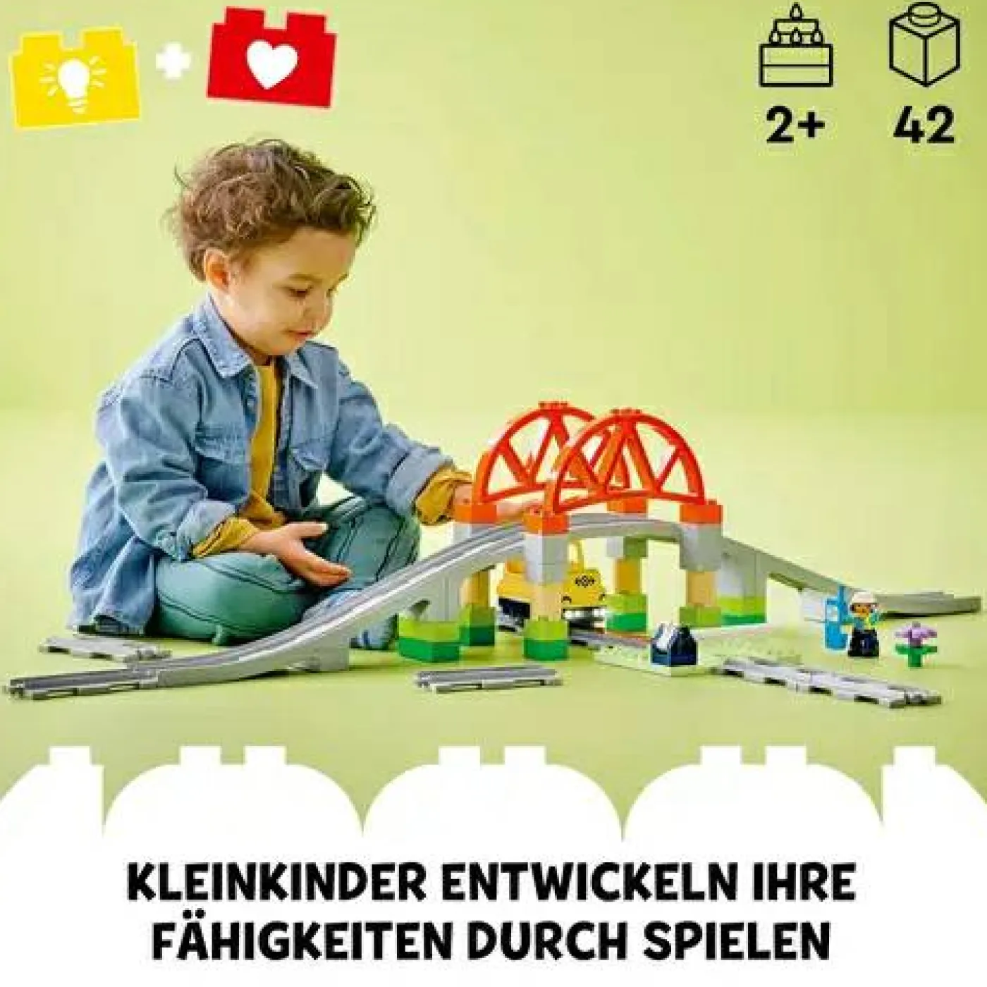 Duplo "Eisenbahnbrücke und Schienen", 10426