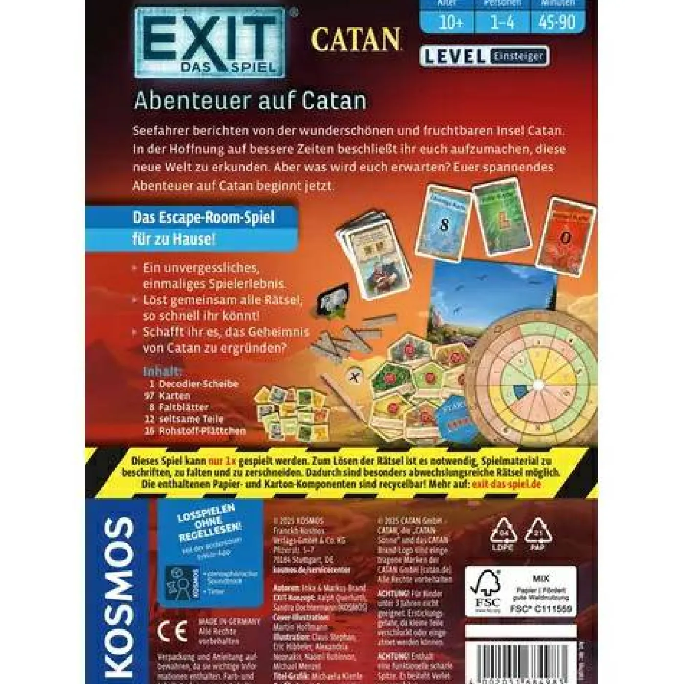 Escape-Room-Spiel "EXIT - Abenteuer auf Catan", Einsteiger