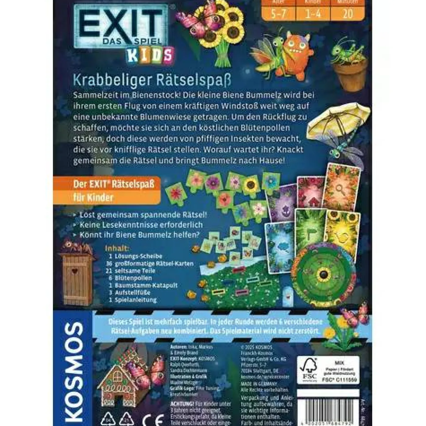 Escape-Room-Spiel "EXIT Kids - Krabbeliger Rätselspaß"