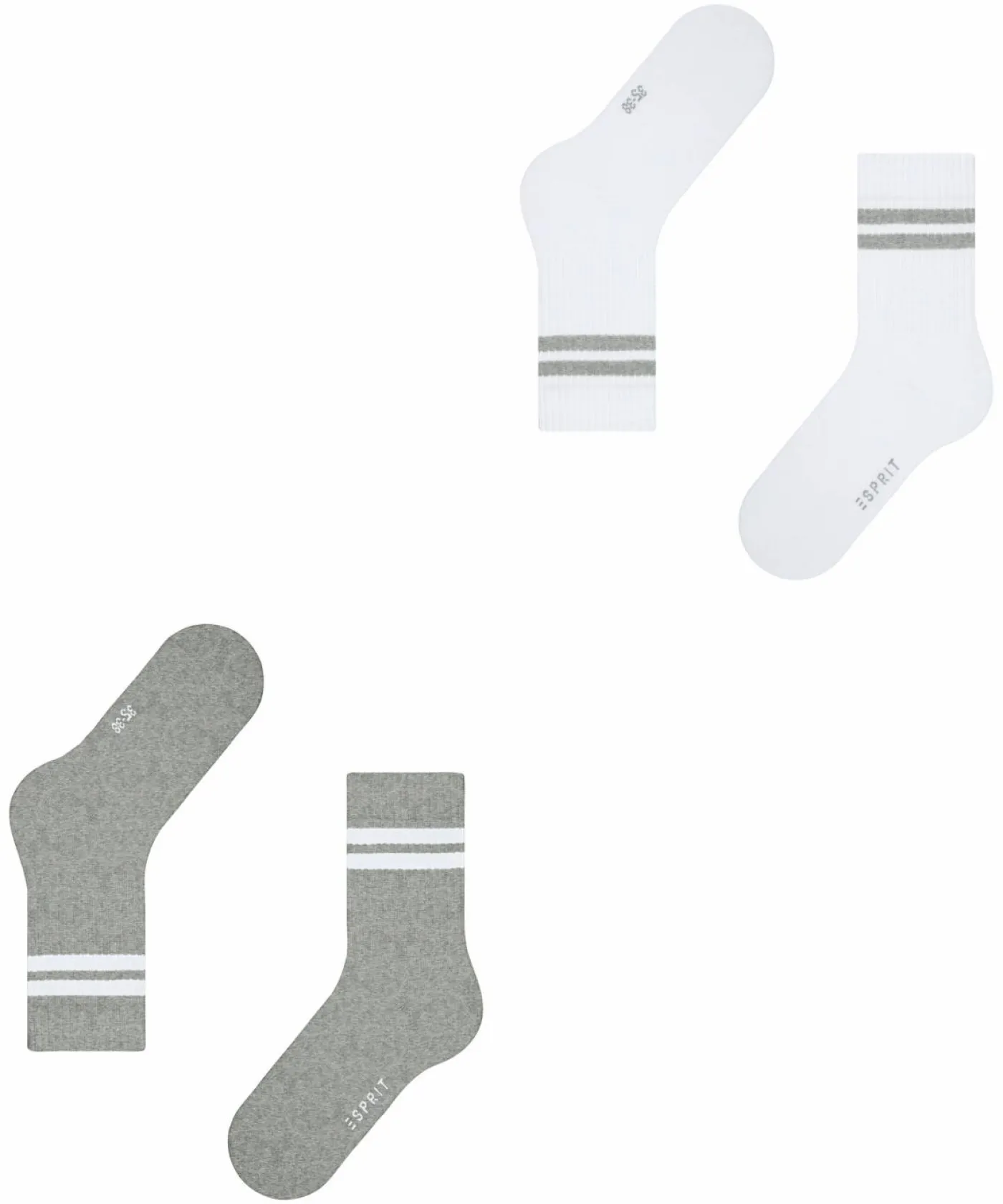 Esprit Tennis Stripe 2-Pack Damen Socken