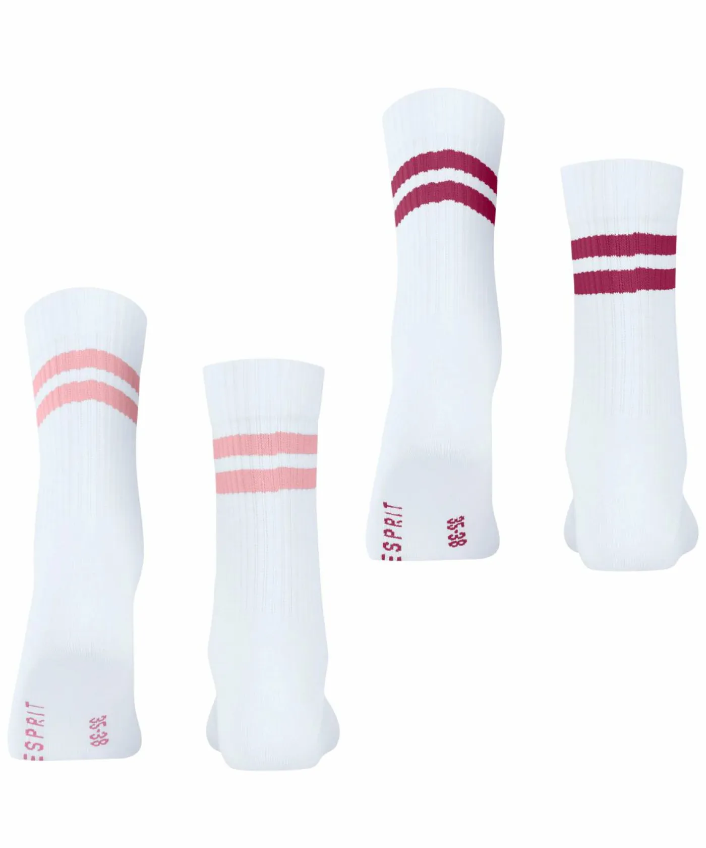 Esprit Tennis Stripe 2-Pack Damen Socken