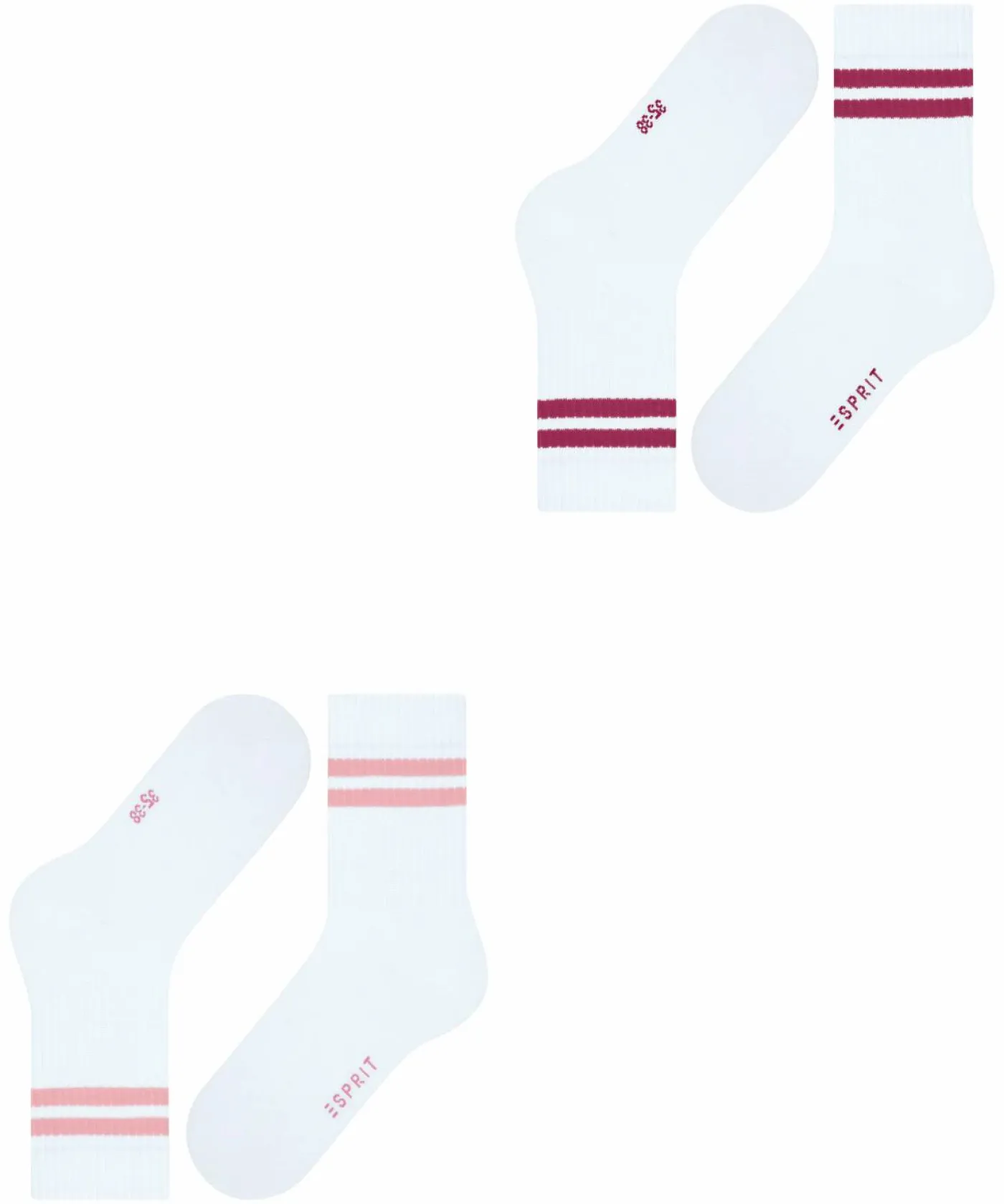 Esprit Tennis Stripe 2-Pack Damen Socken