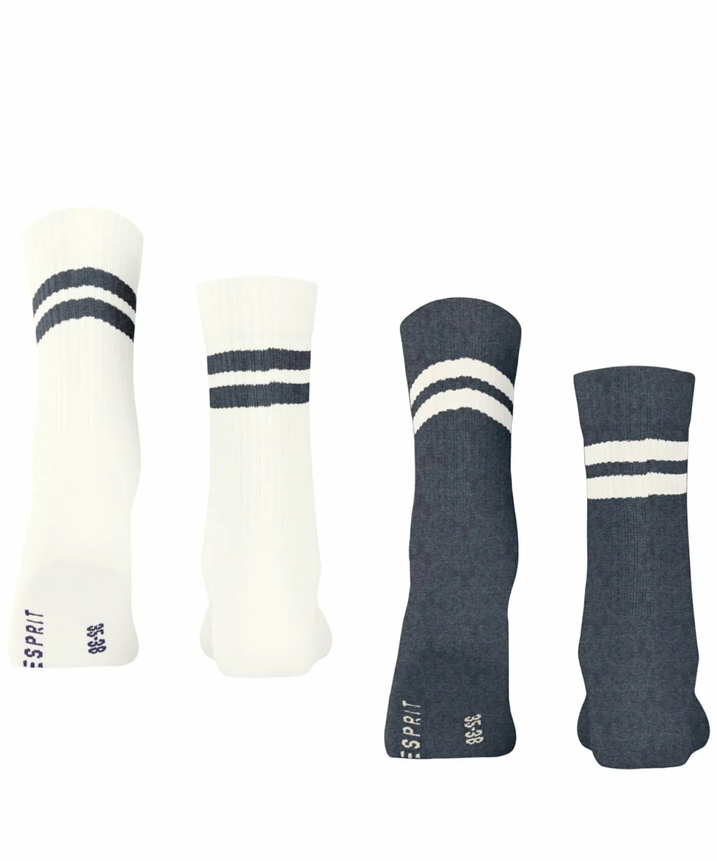 Esprit Tennis Stripe 2-Pack Damen Socken