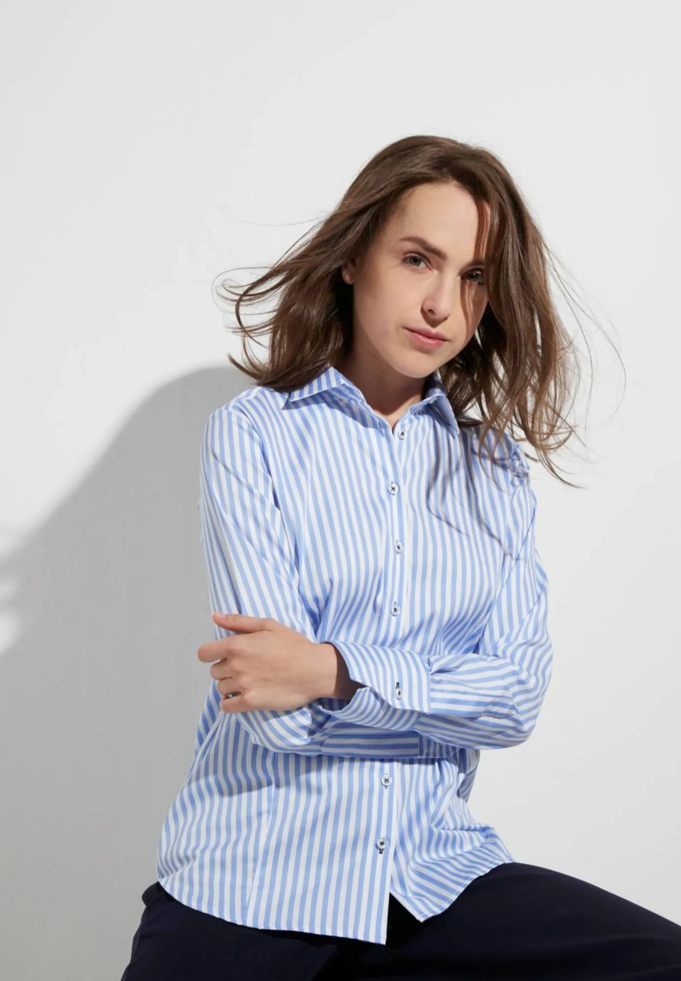 ETERNA LANGARM BLUSE MODERN CLASSIC STRETCH