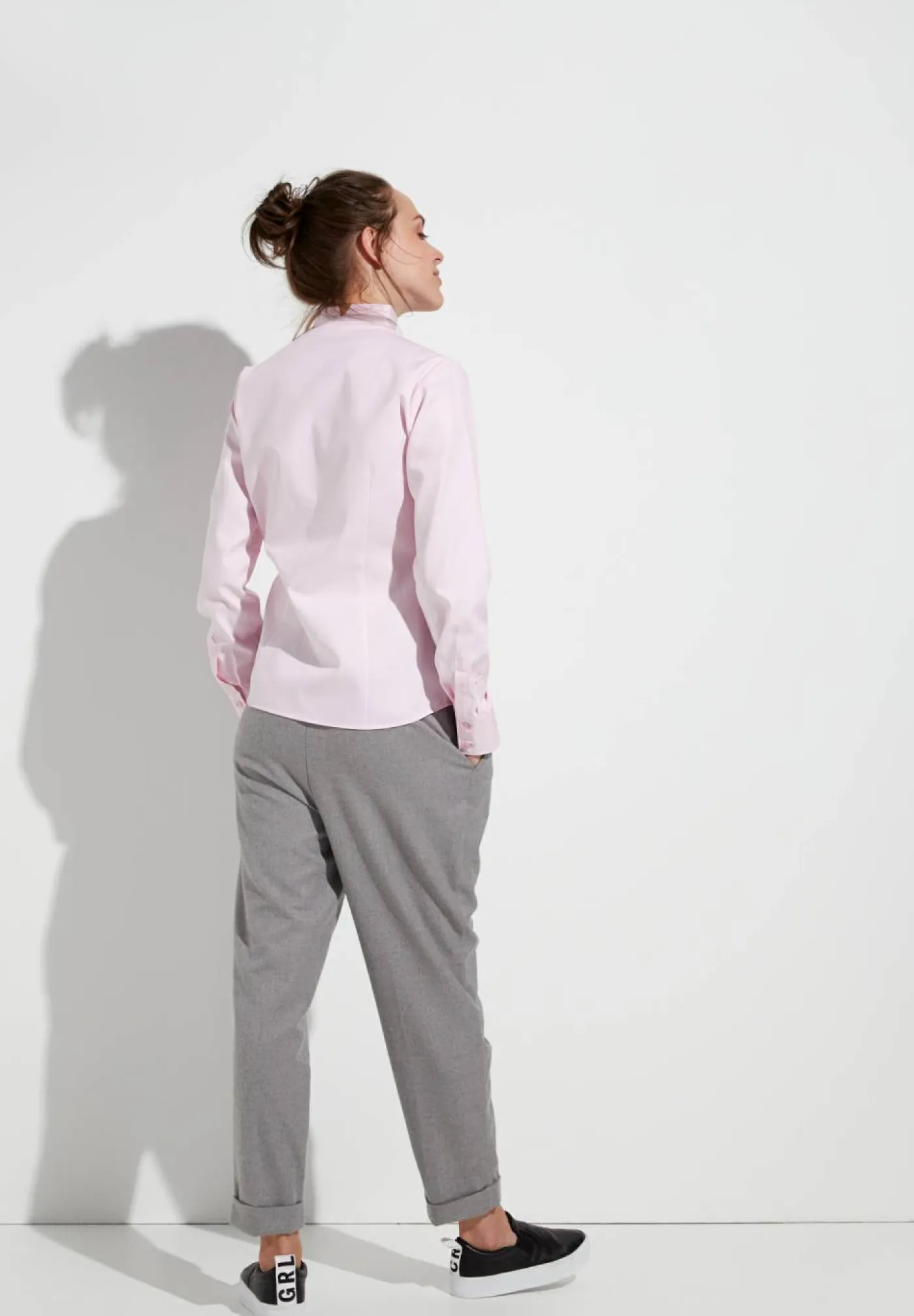 ETERNA LANGARM BLUSE MODERN CLASSIC JAQUARD