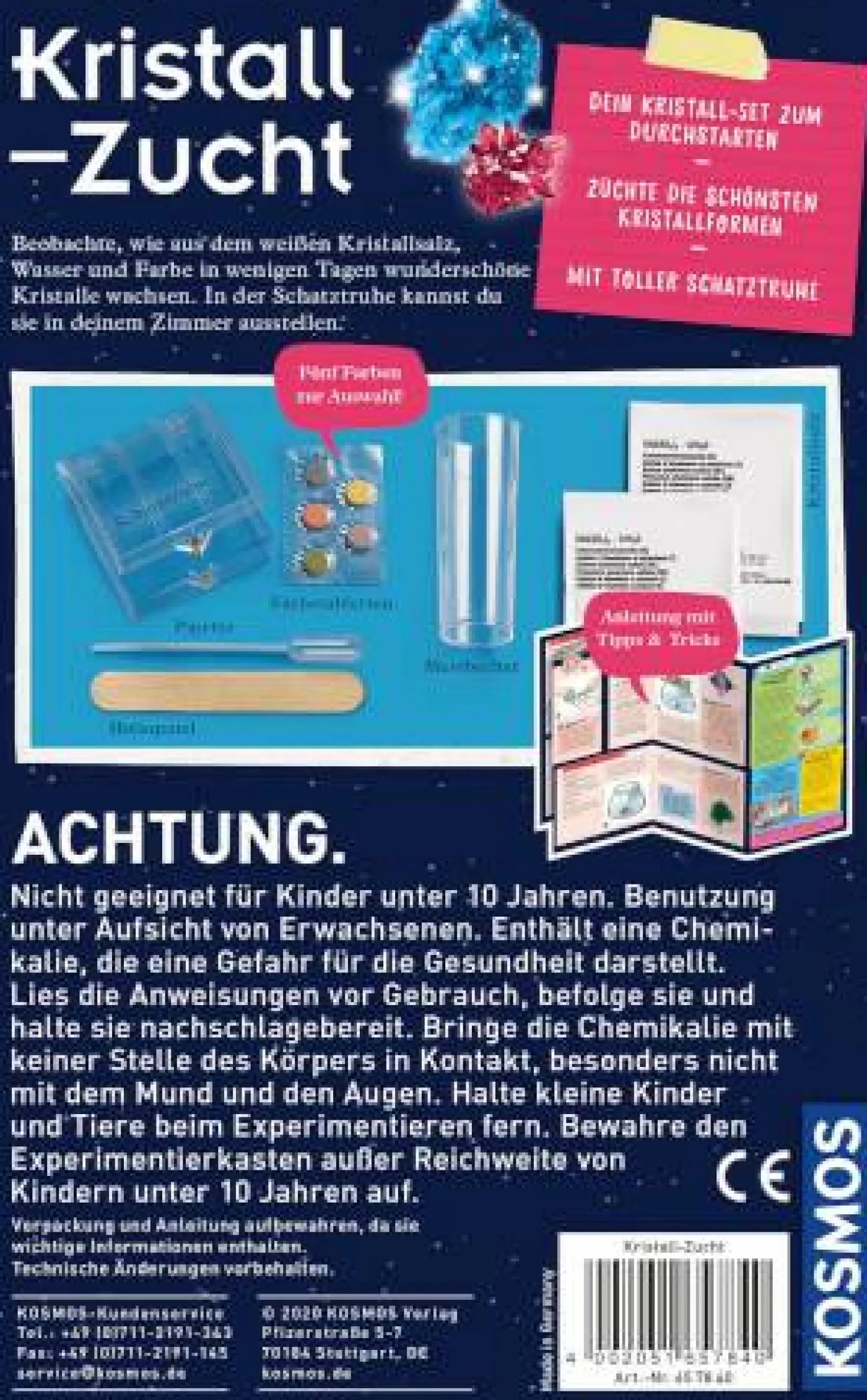 Experimentier-Set "Kristall-Zucht"