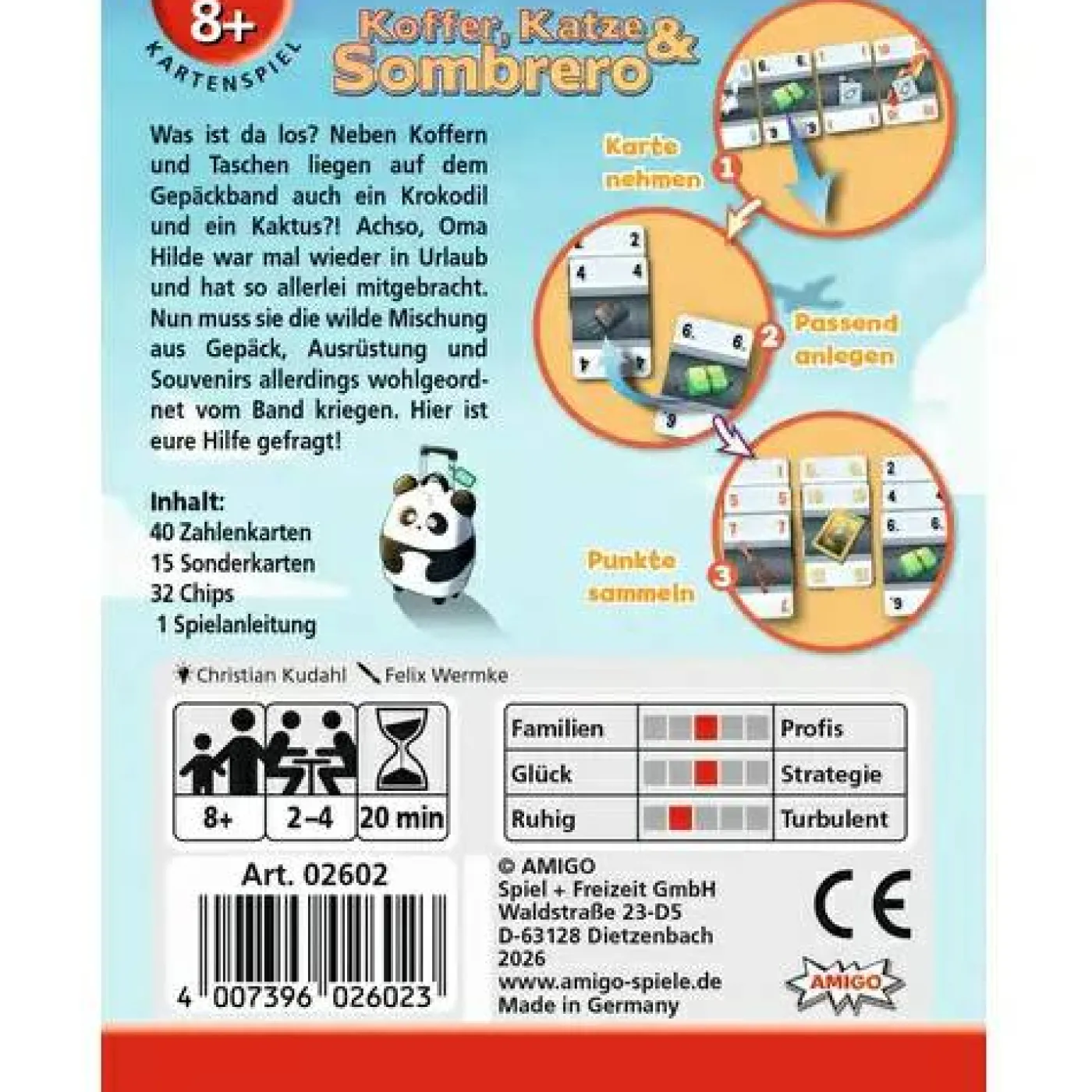 Familienspiel "Koffer, Katze & Sombrero"