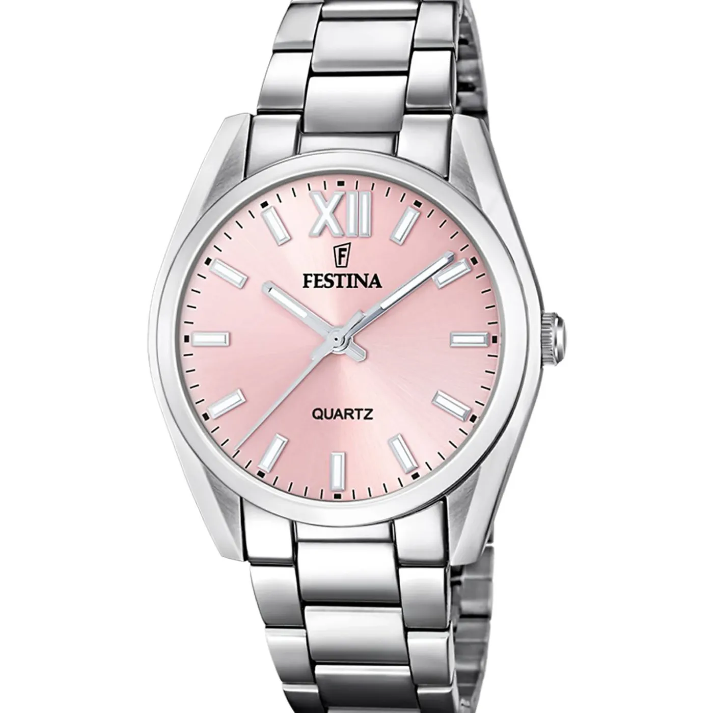 Festina Damen Uhr Boyfriend Alegria F20622/2 Rosa, Edelstahl Armband