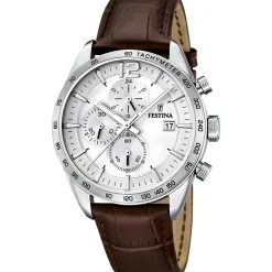 Festina Herren Uhr Timeless Chrono F16760/1 Leder Armband
