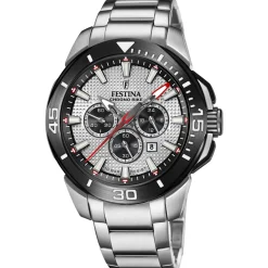 Festina Herren Uhr Timeless Chrono  F20560/5 Edelstahl Armband
